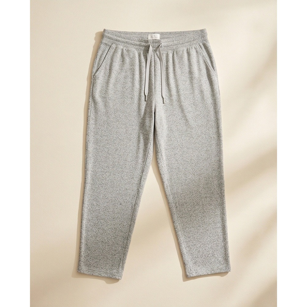Lou & Grey Womens L Gray‎ Marled Knit Drawstring Jogger Lounge Pants Large NWOT